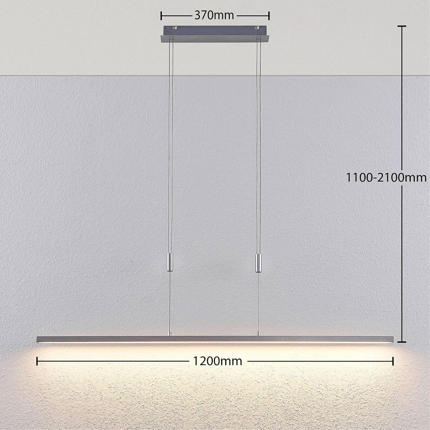 Lucande LED Esstisch Pendelleuchte höhenverstellbar, Lichtfarbe einstellbar (2700-6000K) Hängeleuchte Touchdimmer Hängelampe Wohnzimmer Küchenlampe