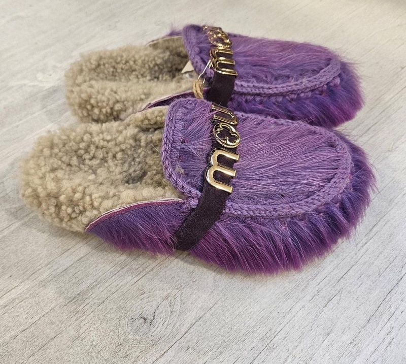 Mou - Pony Logo - Leren Sneakers - Lila