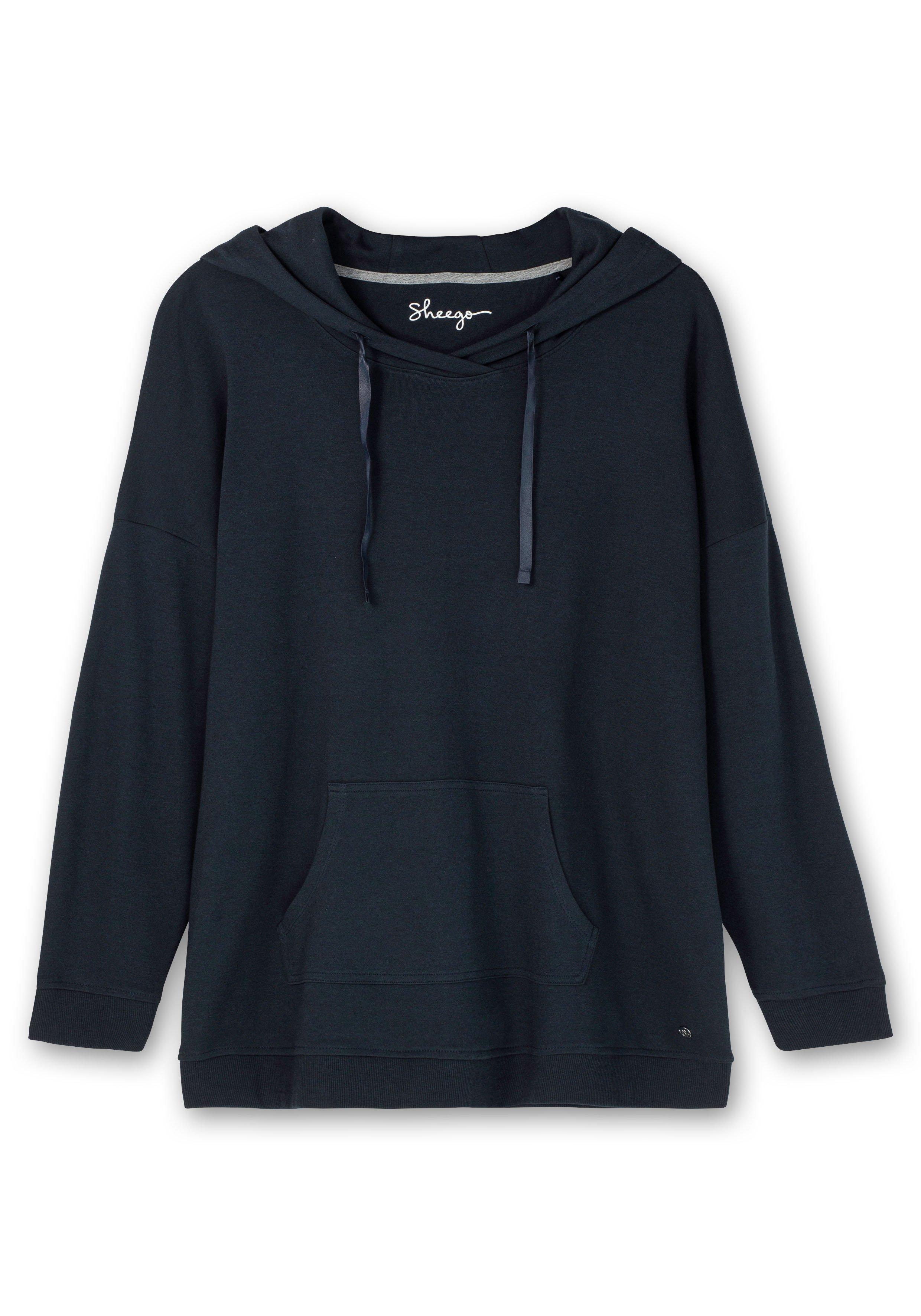 Oversizedshirt mit Kapuze und Kängurutasche
