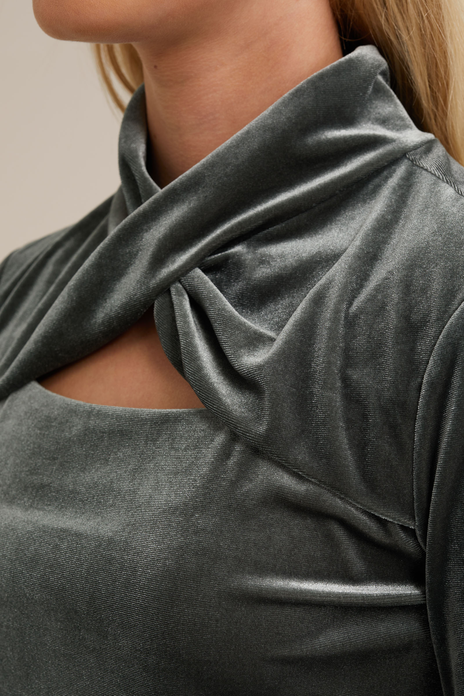 velvet T-shirt WE Fashion Groen