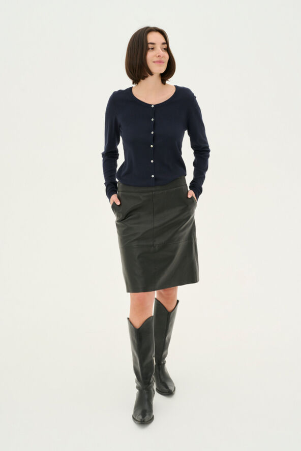 Culture CUberta Leather Skirt Black