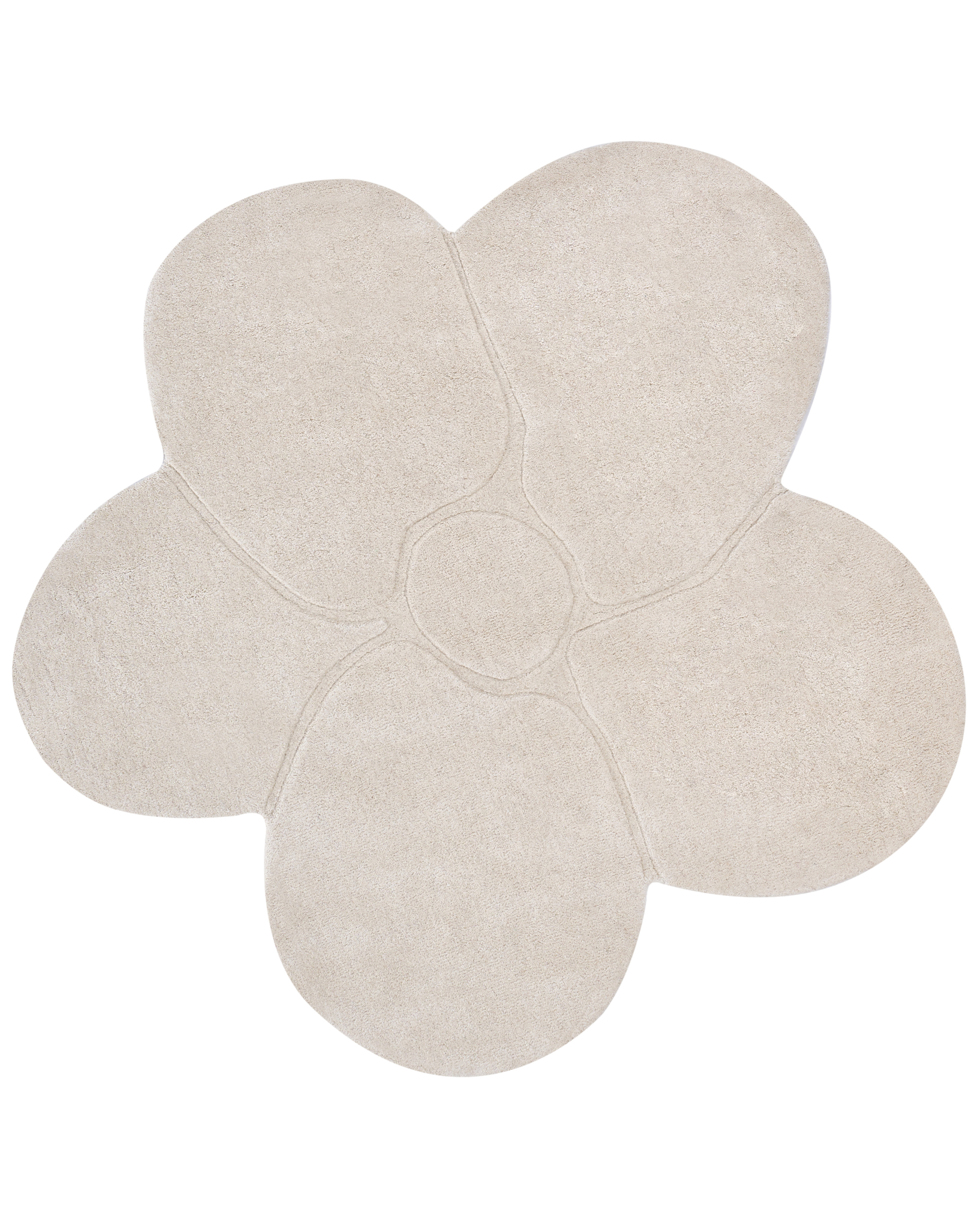 Vloerkleed KOKKINI Lichtbeige ø 140 cm Wol
