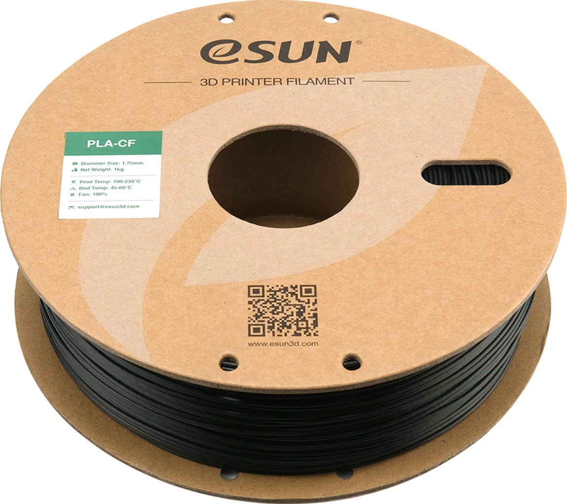 eSUN  PLA-CF Black, 1,75 mm / 1000 g    PLA-Filament mit Kohlenstofffasern verstärkt
