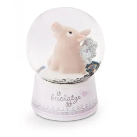 NICI Schüttelkugel / Schneekugel Schutzschweinchen