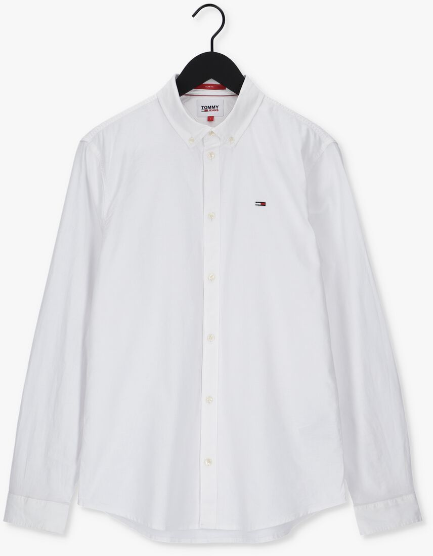 TOMMY JEANS witte tommy jeans casual overhemd tjm slim stretch oxford shirt