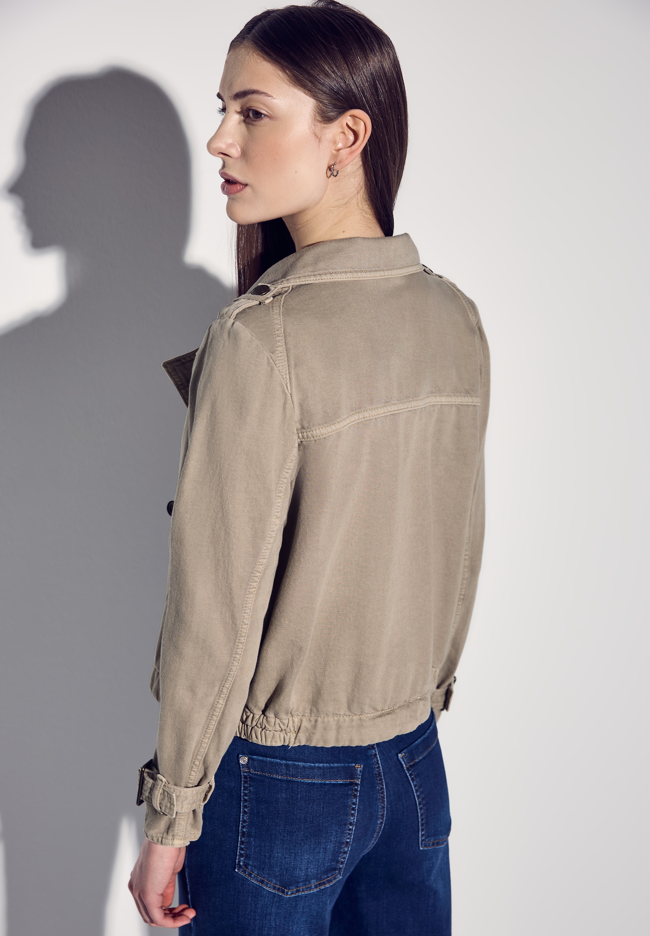 STREET ONE Kurzjacke in Trench-Look, Jeansjacken-Style