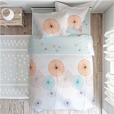 Linge de lit à fleurs stylisées - BECQUET CRÉATION