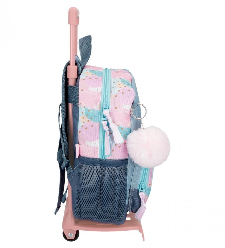 Mochila pequena Movem com rodinhas, azul. Dê tempo a si mesmo.