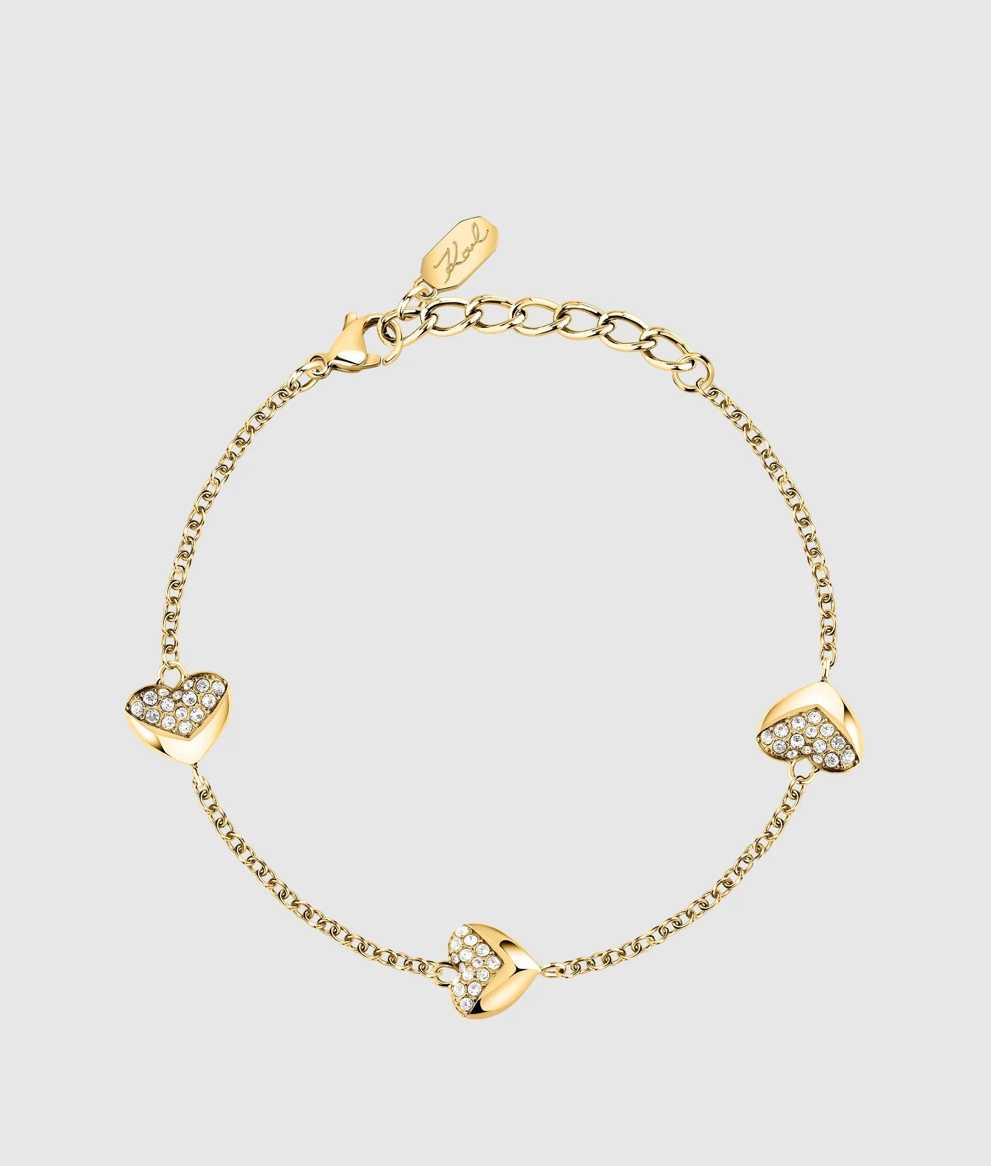 Armband met meerdere hartbedels