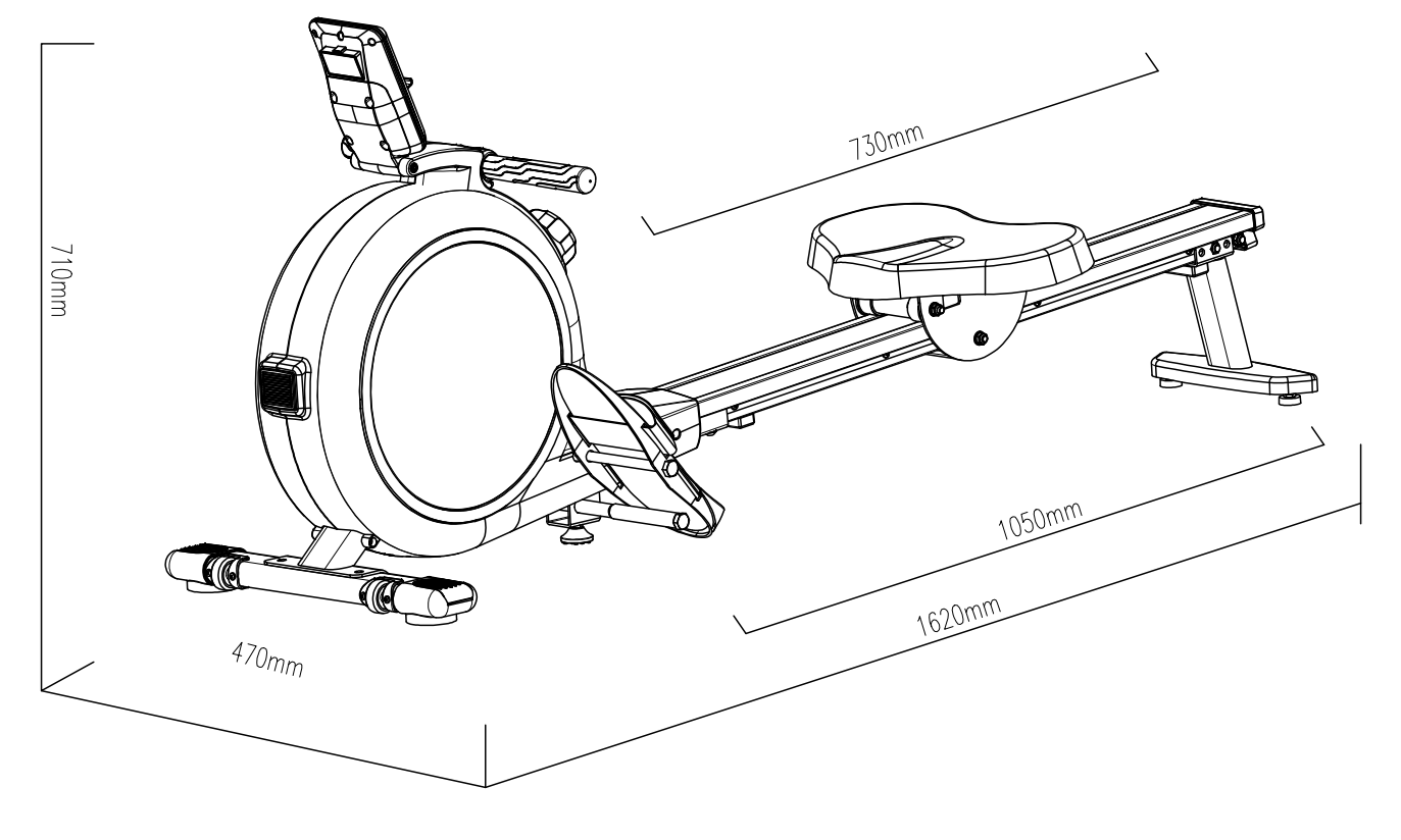 Remo ergométrico Cfrower 322 - 16 níveis de resistência