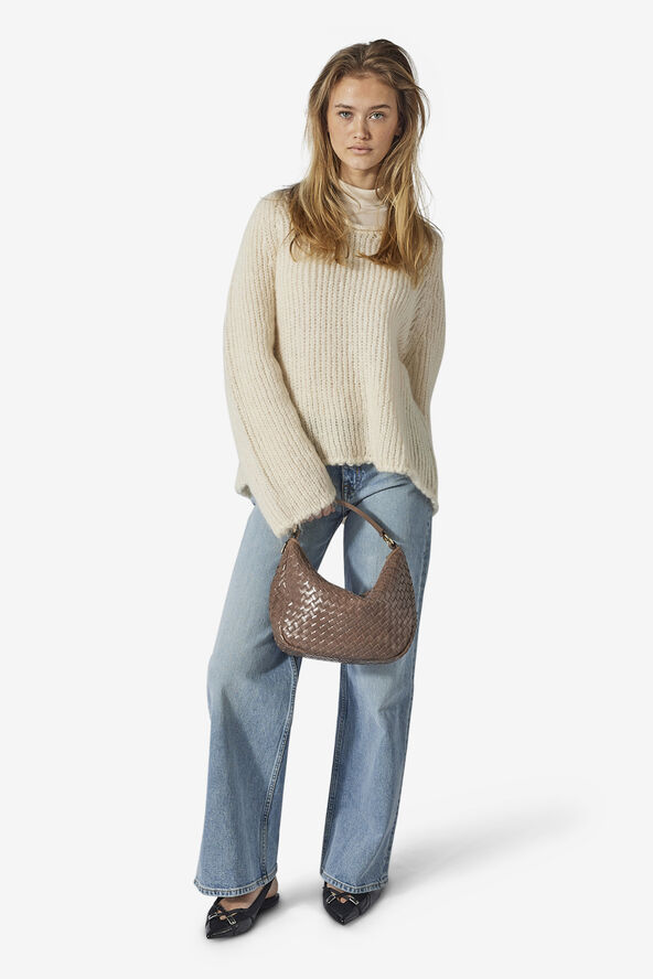 ADAX Salerno shoulder bag Marlin Taupe