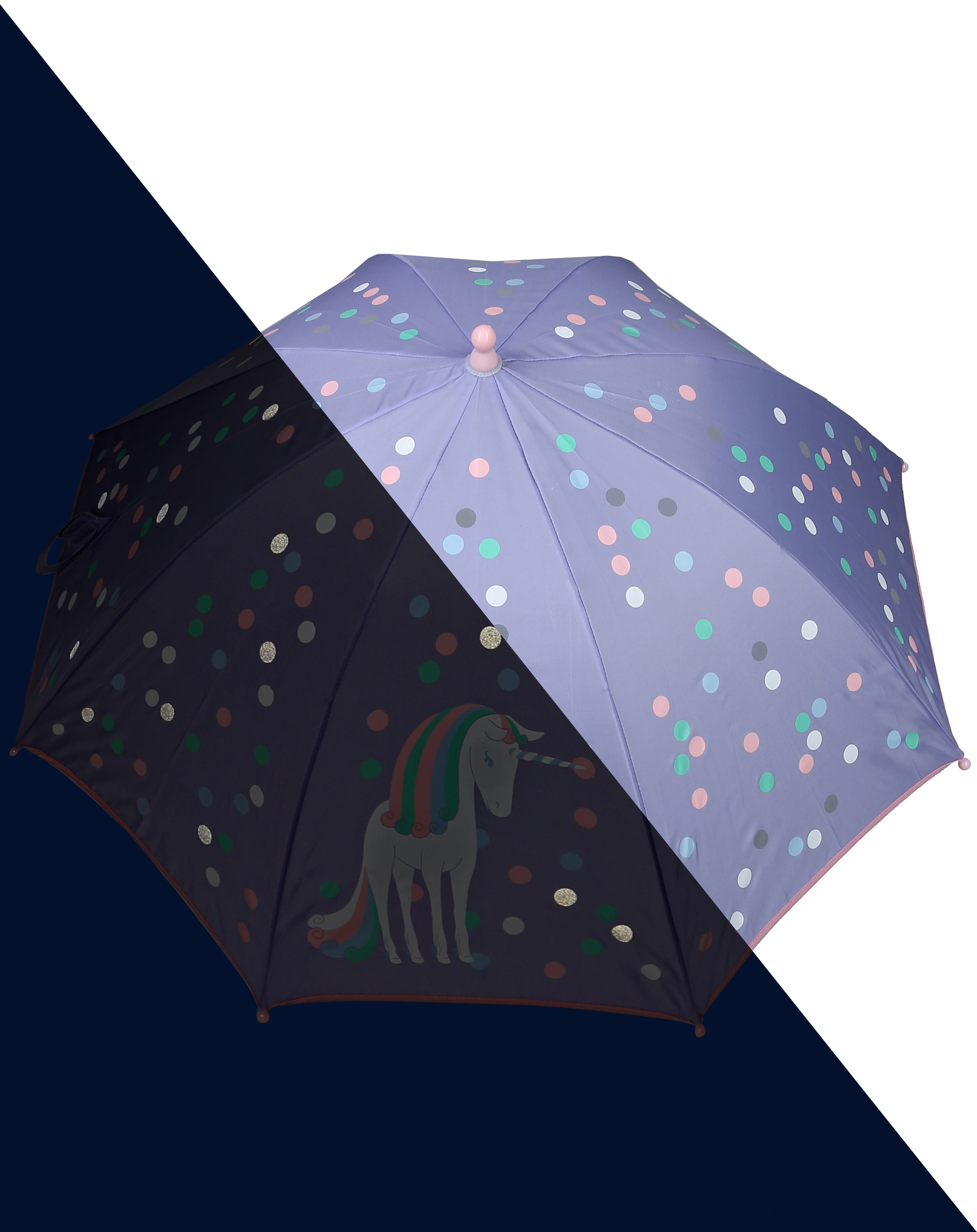 Regenschirm EINHORN reflektierend in lila