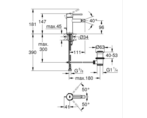 GROHE ESSENCE bidetmengkraan warm sunset geborsteld 32935DL1