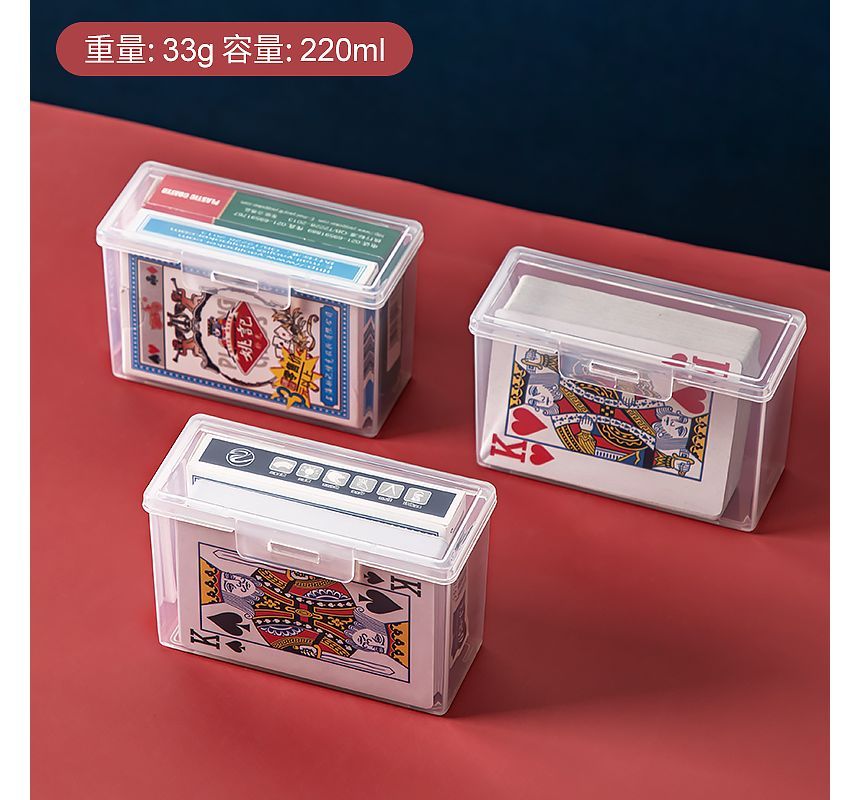Sabam - Transparante plastic pokerkaarten opbergdoos / set