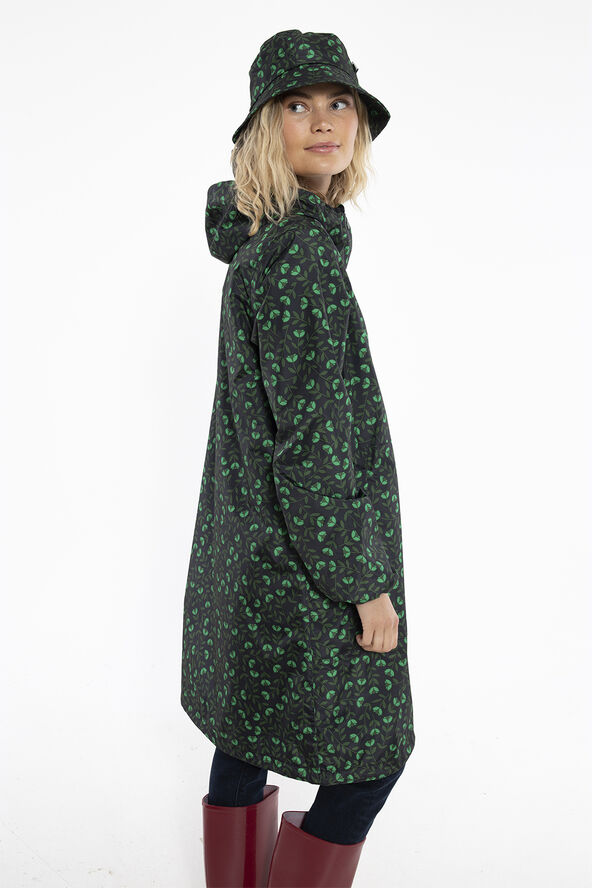 Danefæ Edith Rainjacket Black/khaki fleur