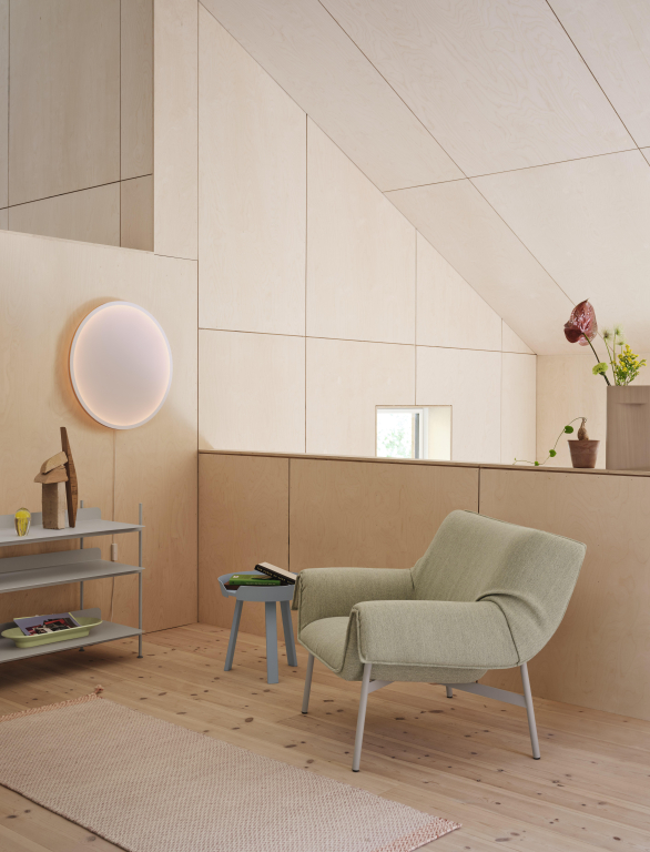 Muuto Calm wandlamp Ø68 zwart