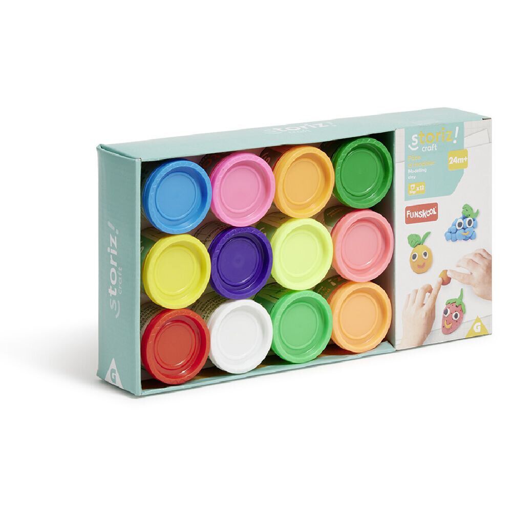 Pâte à modeler en pot de 50g x12