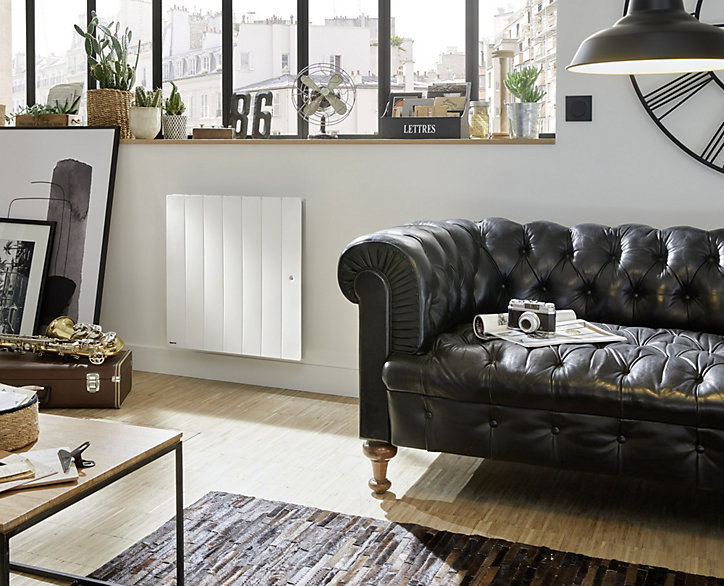 Radiateur électrique à inertie sèche Noirot Fontea Blanc 1500 W