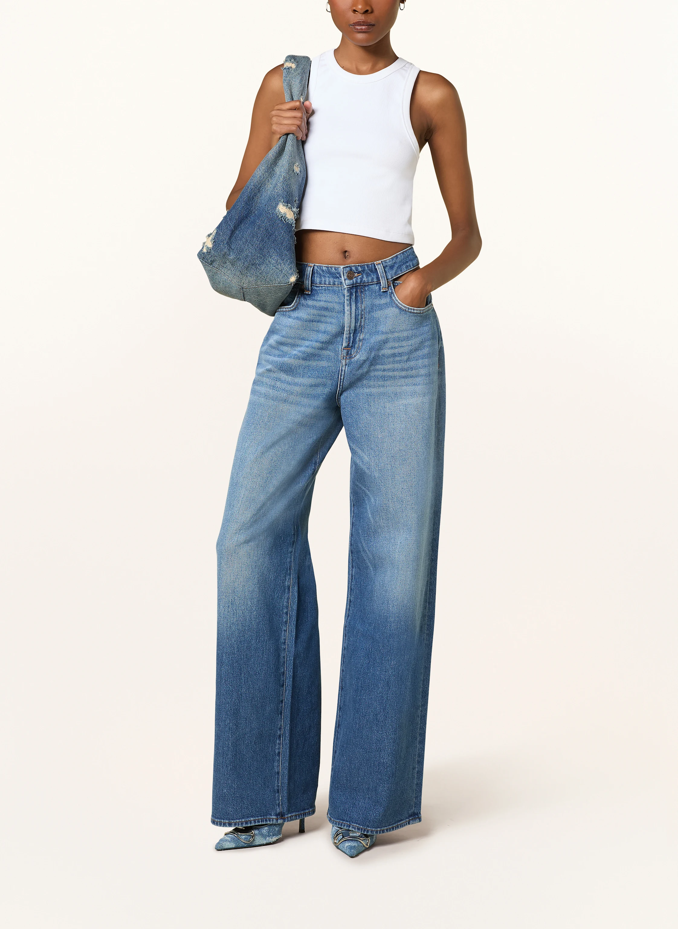 7 for all mankind Bootcut Jeans SCOUT mit Cut-outs