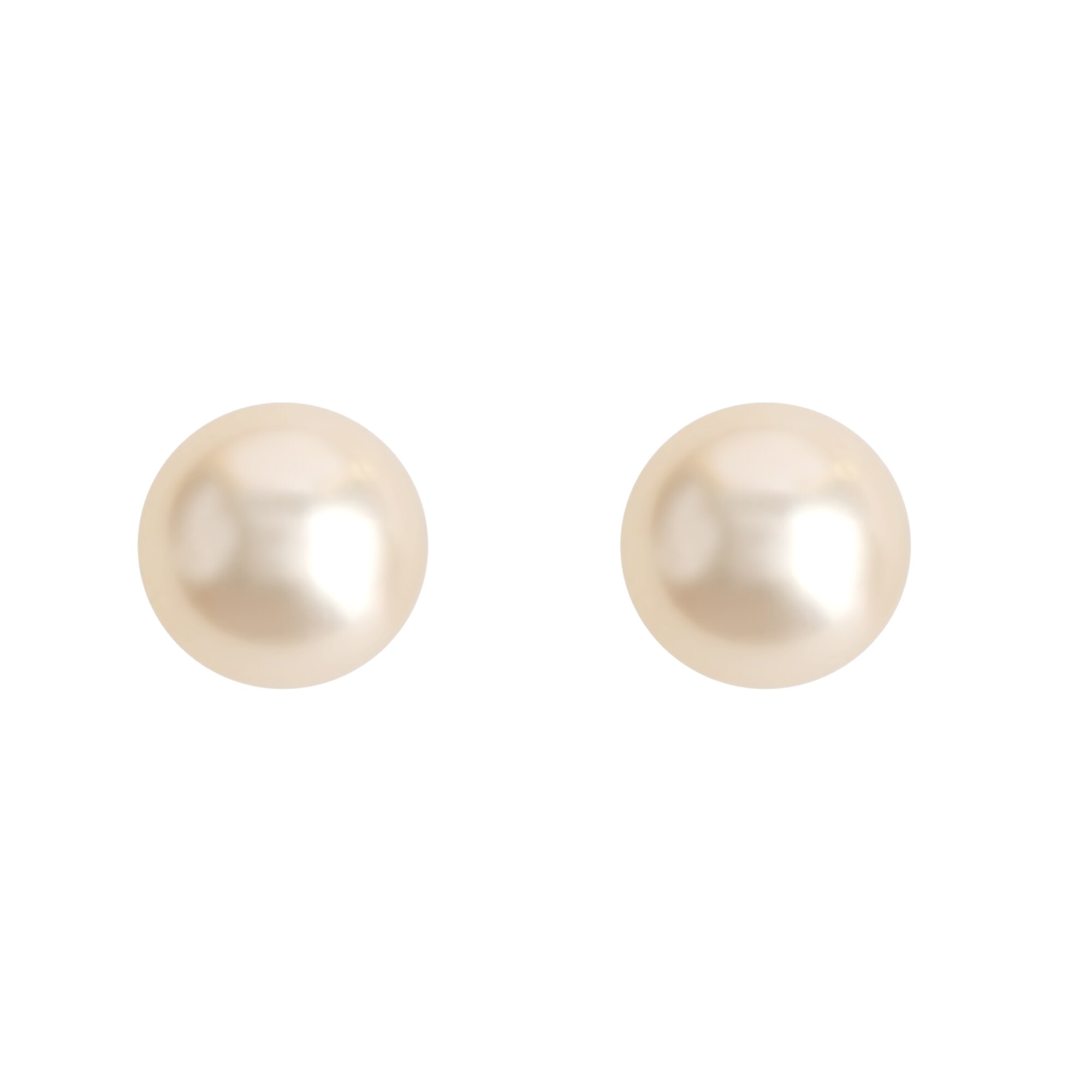 Orolino Ohrringe Gold 585 mit weißen Perlen 5,5-6mm