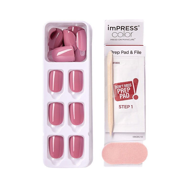 Faux ongles impress color petal pink