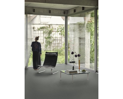 PVC vloer, zwaar gevlekt donkergrijs FB909M, 200 cm breed (per meter verkocht)