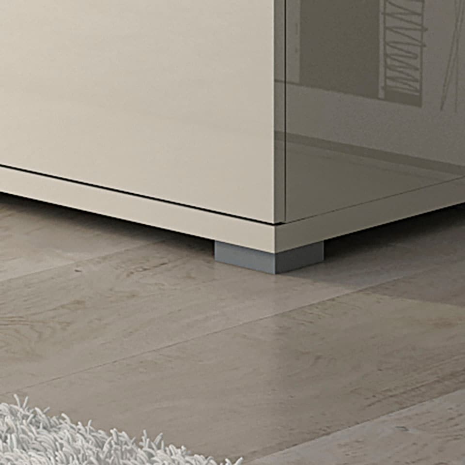 PLACES OF STYLE Highboard »Piano Vitrine« (H/B/T): 123/90/40,2cm,  UV lackiert, Soft-Close Funktion