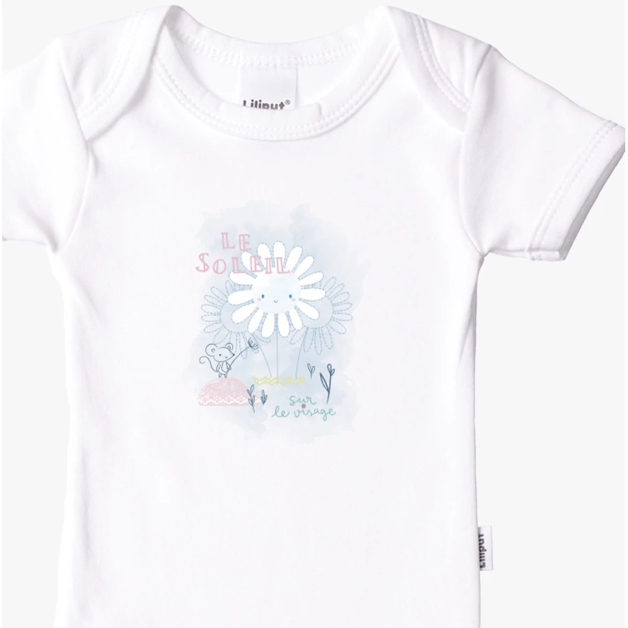 Liliput Kurzarmbody 2er-Pack rosa und weiß