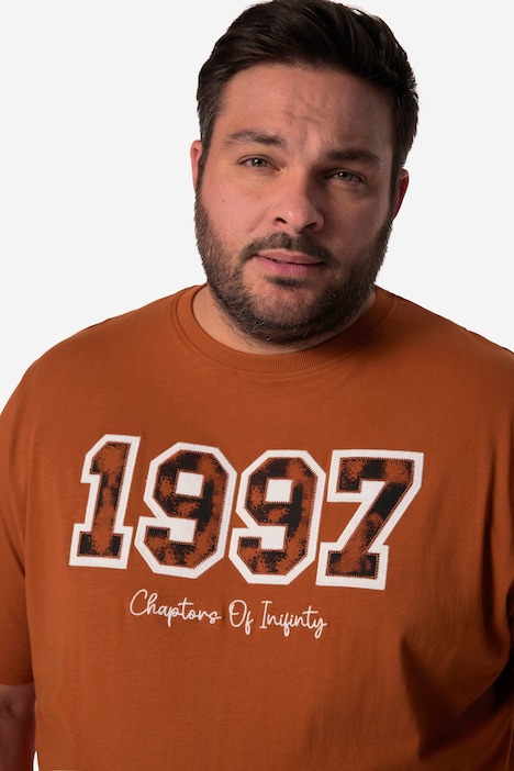 Men+ T-Shirt, Halbarm, Brustprint, bis 8 XL