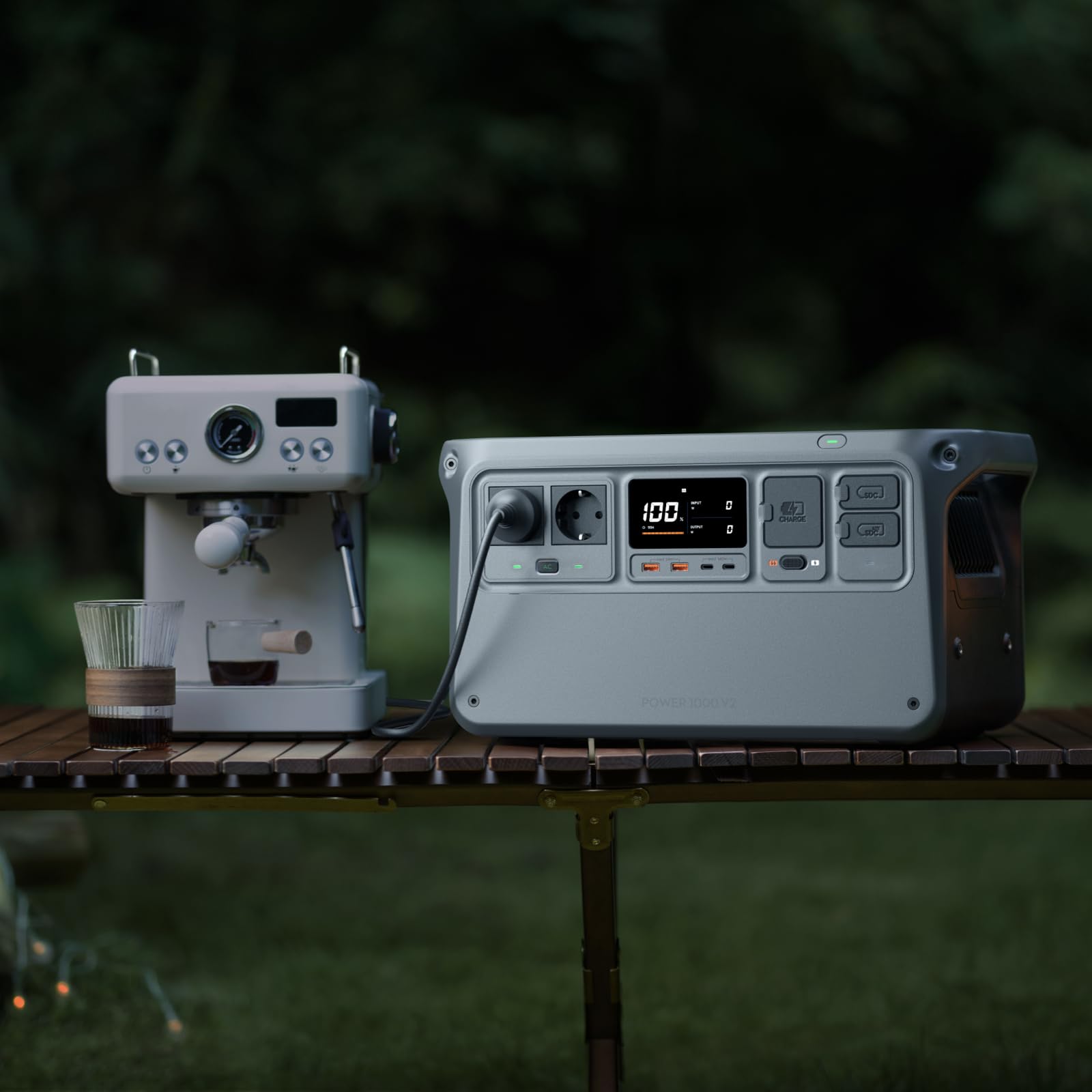 DJI Power 1000 V2, station électrique portable 1 024 Wh (Batterie LFP), sortie stable de 2 600 W, recharge de 0–80% en 37 Min, générateur électrique p