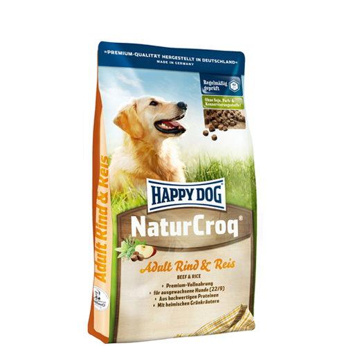 Happy Dog NaturCroq Rind & Reis (Rund en Rijst)