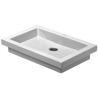 Duravit 2nd floor inbouwwastafel z. overloop z. kraanvlak 58x41.5cm wit