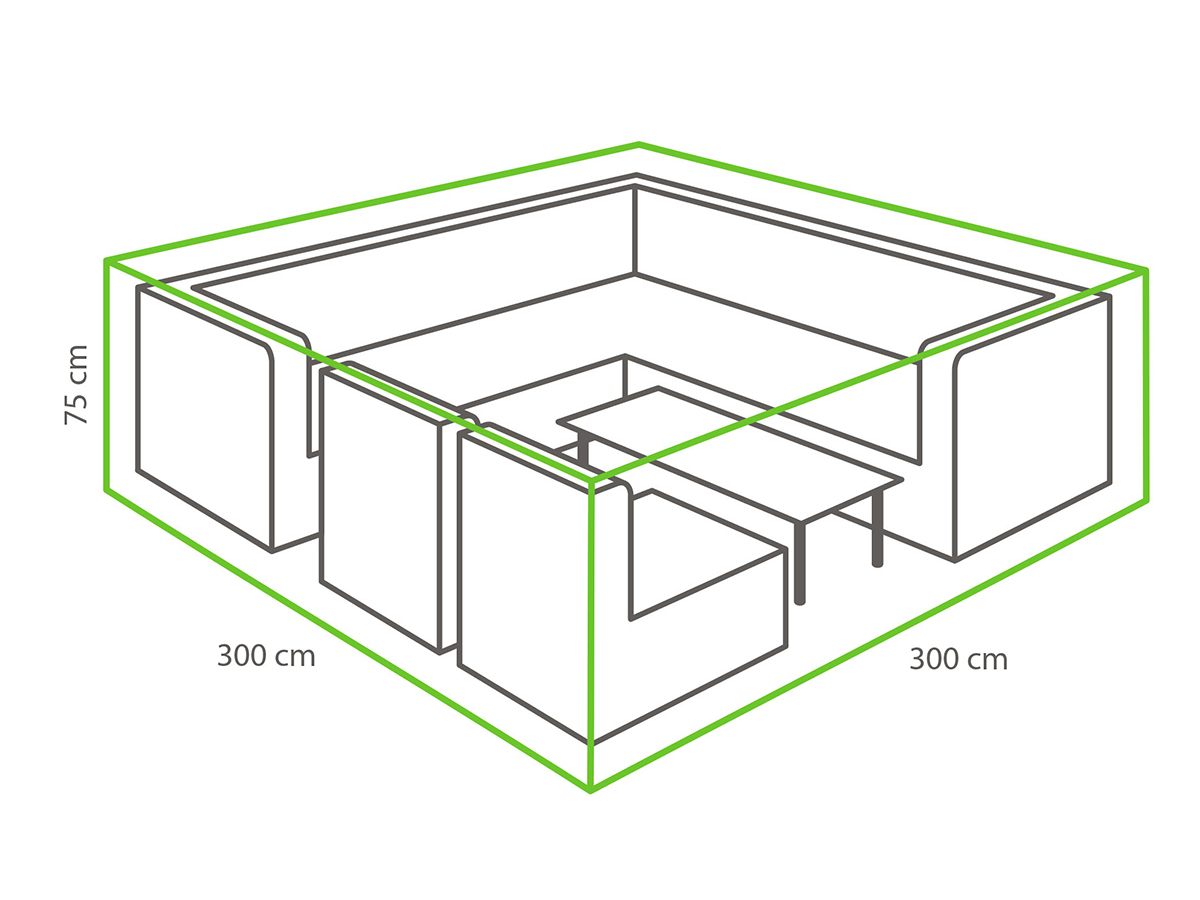 Winza deluxe 300 x 300 x 75 cm loungesethoes