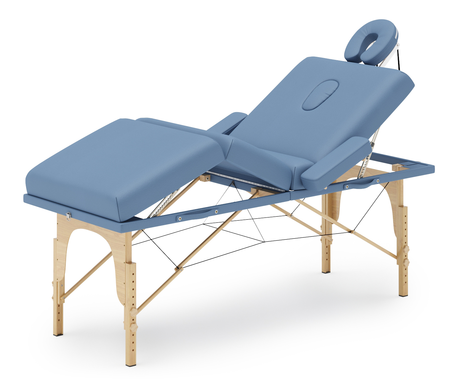 Massageliege 4-Zonen hellblau