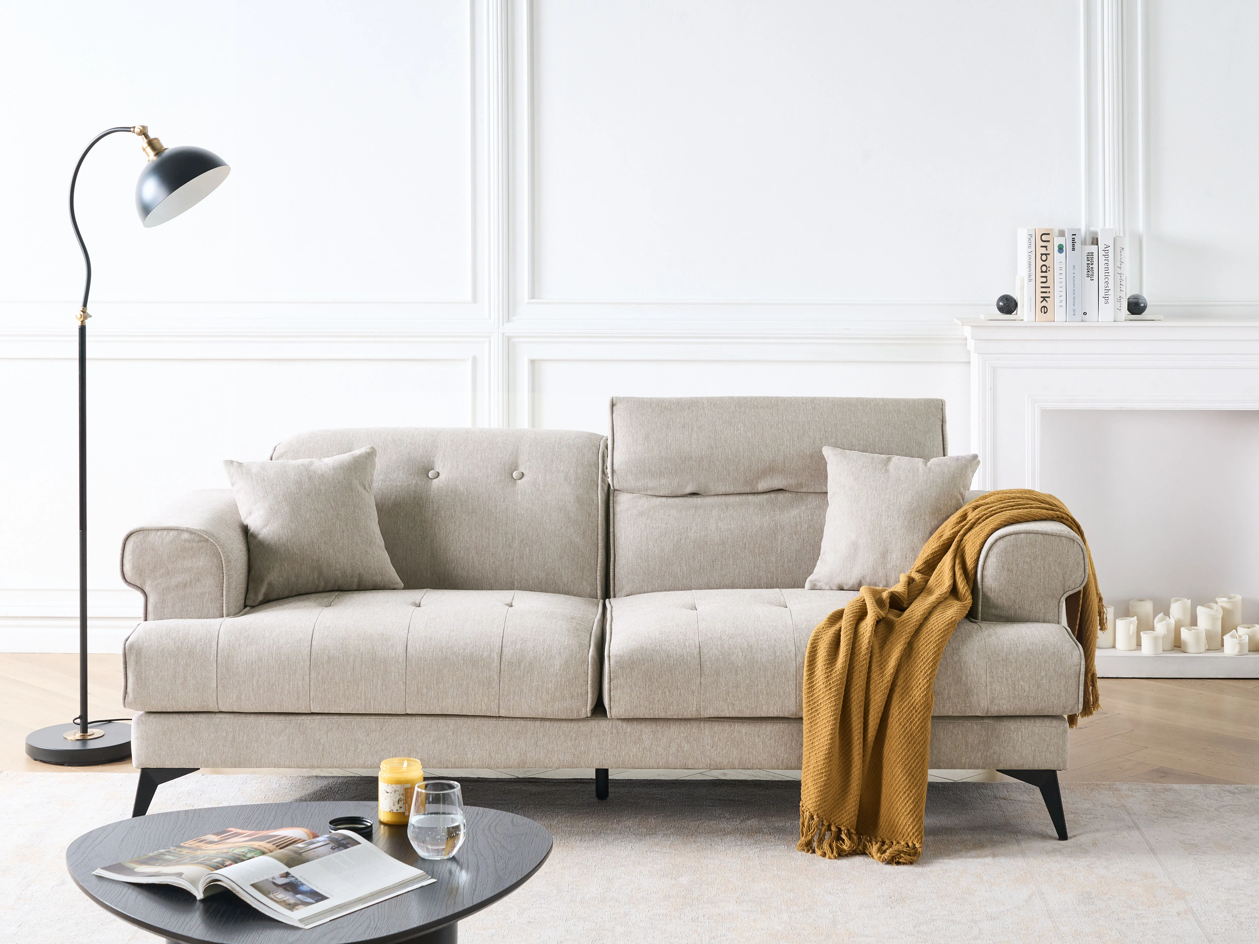 Bankenset 5-zits SKIVE Stof Taupe