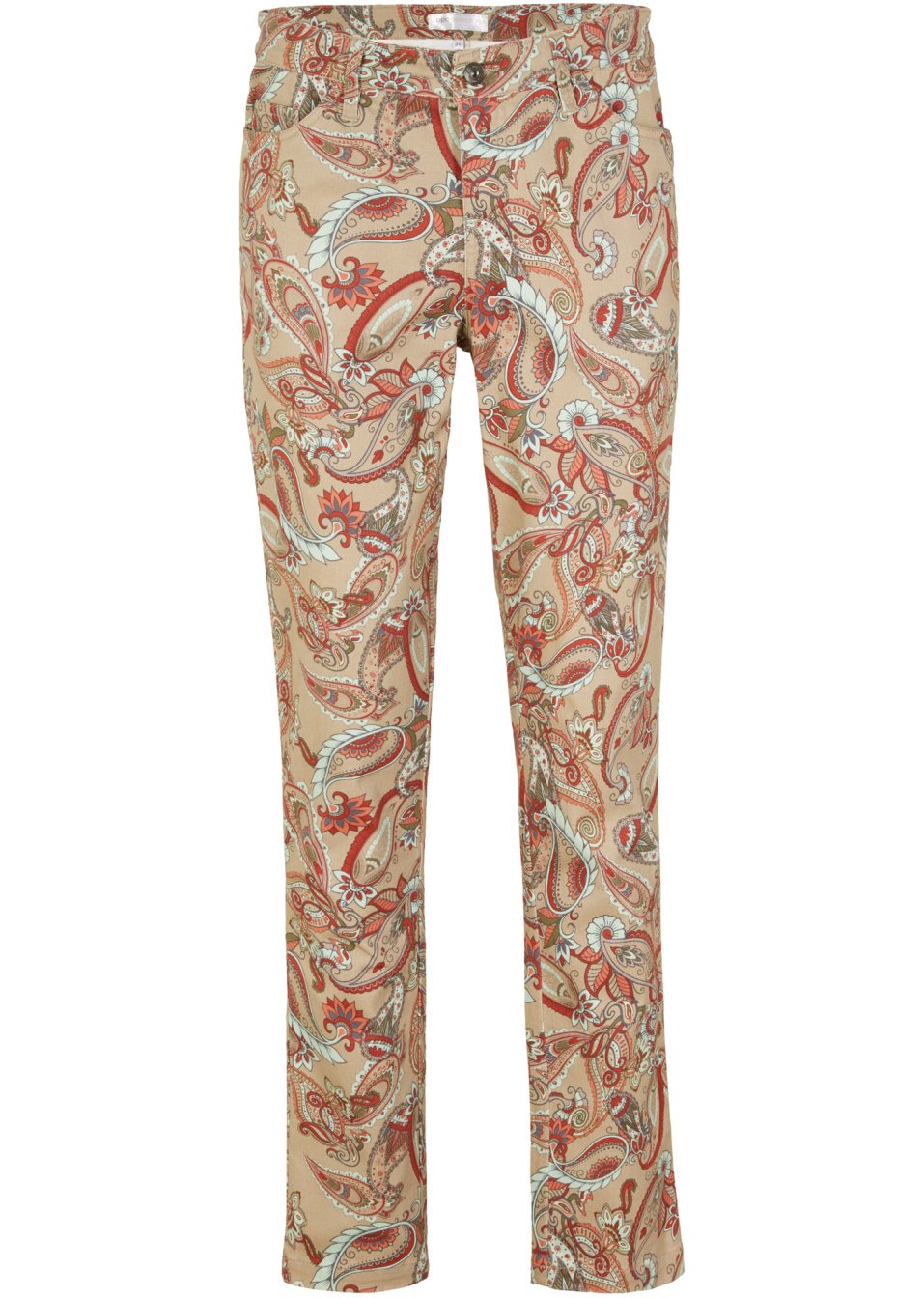 Pantalon extensible avec imprimé paisley