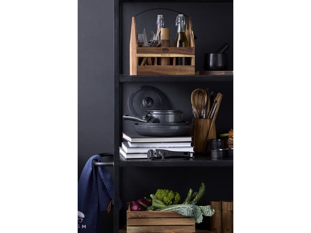 HOLM Stegepandesæt aftagel. håndtag Black