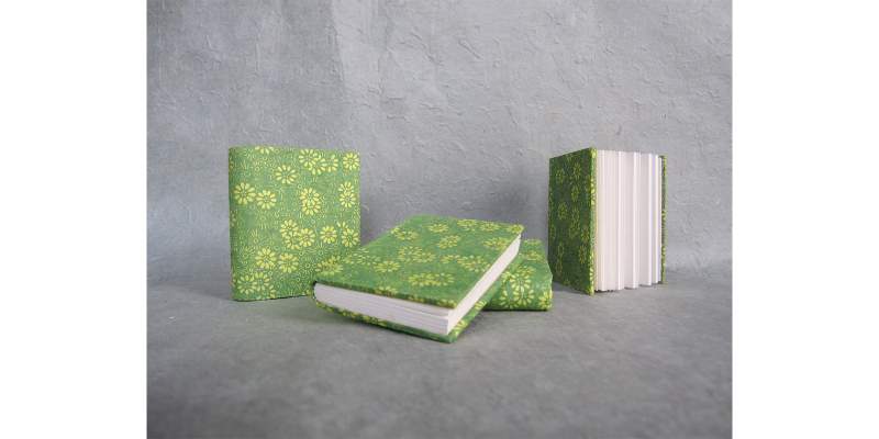 Notizbuch grün, H 7,5 cm, B 5,5 cm günstig bestellen