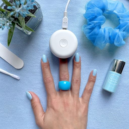 Le Mini Macaron Gel Polish, Blue Vanilla