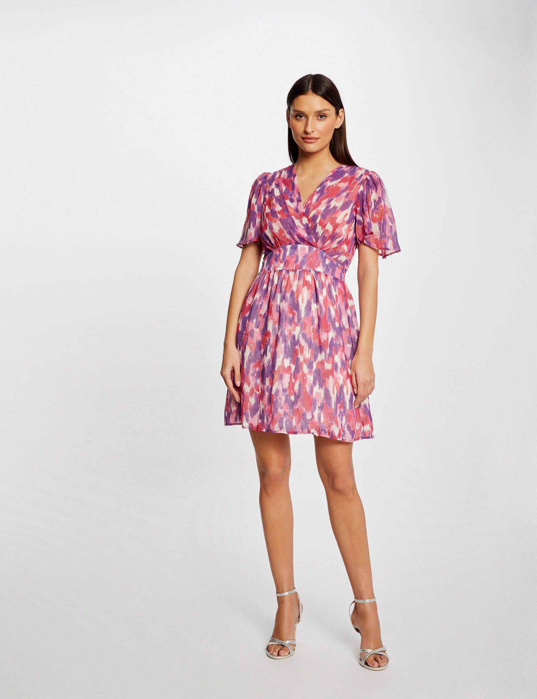 Robe patineuse imprimé abstrait multico femme - multico