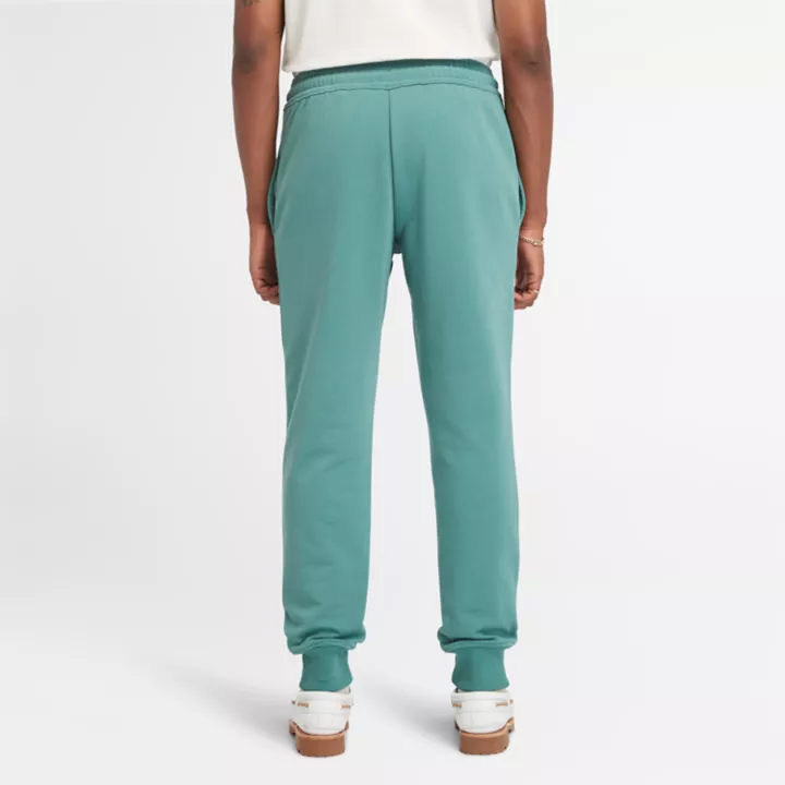 Pantalon de survêtement à envers bouclé pour homme en bleu sarcelle