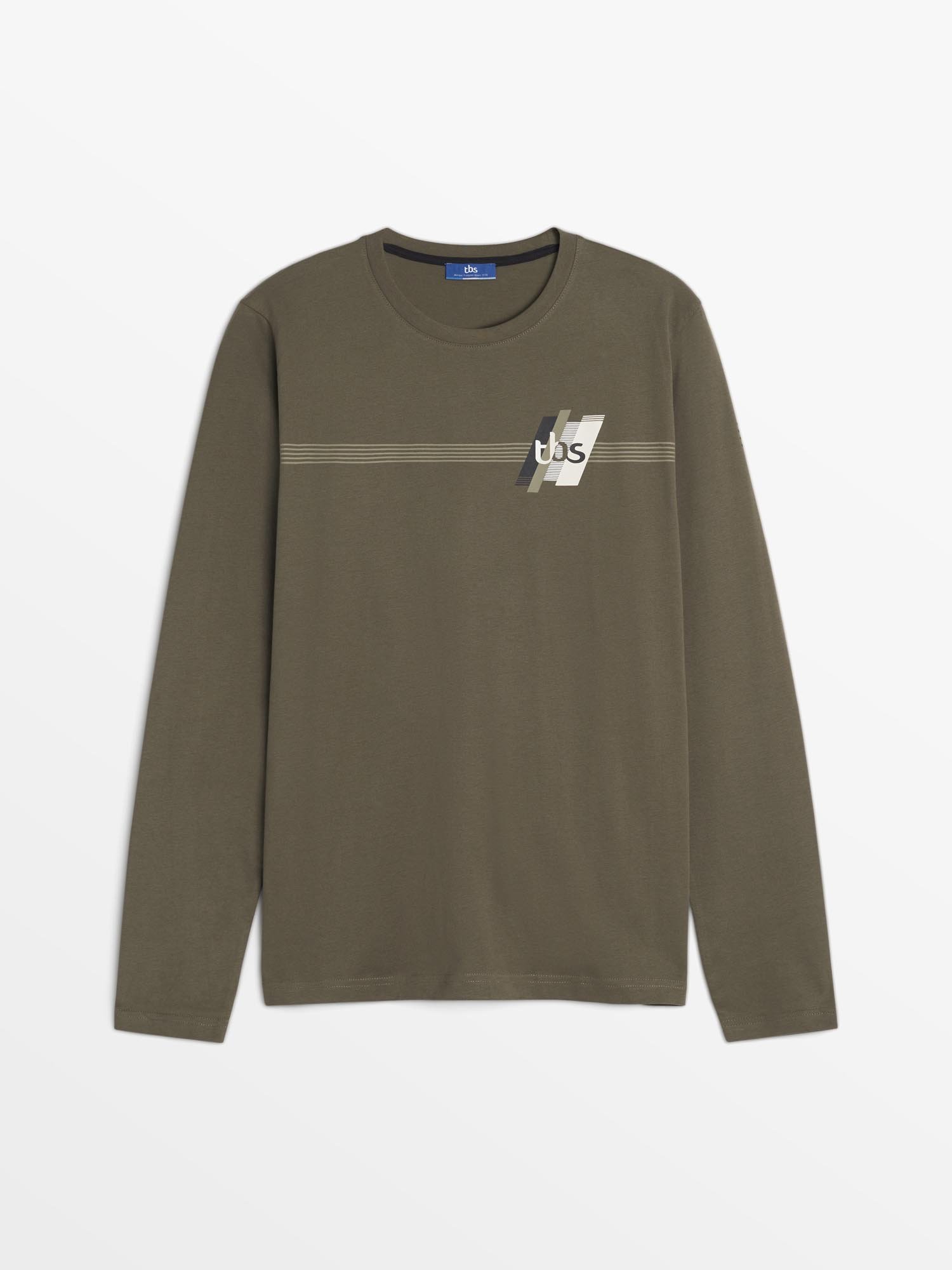 Tee Shirt Homme Manches Longues Kaki