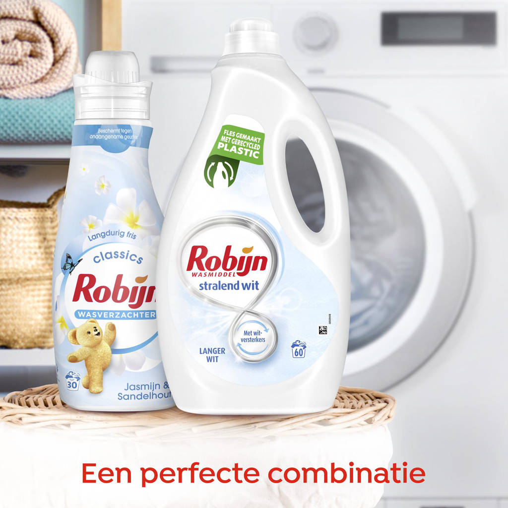 Robijn wasmiddel witte wasvloeibaar wasmiddel Stralend Wit - 3 x 60 wasbeurten - 180 wasbeurten