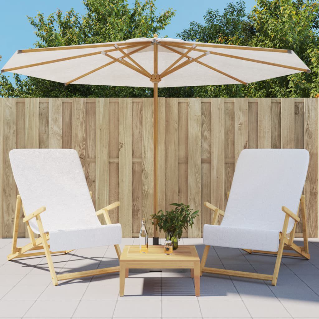 vidaXL Strandlakens, 2 stuks, wit, 60x135 cm, stof, 400 g/m²