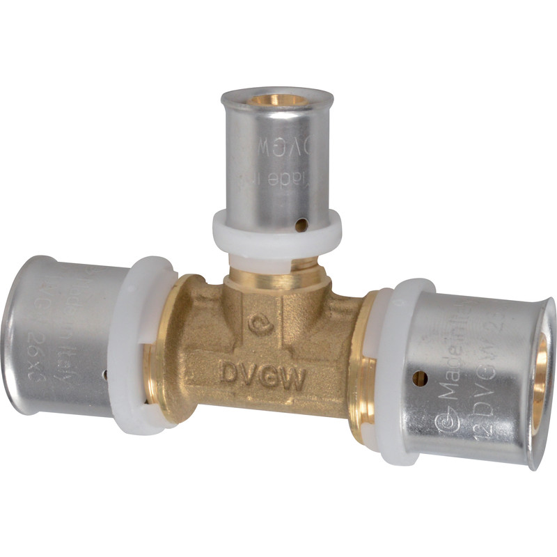 Pers T-stuk verloop 26x16x26mm