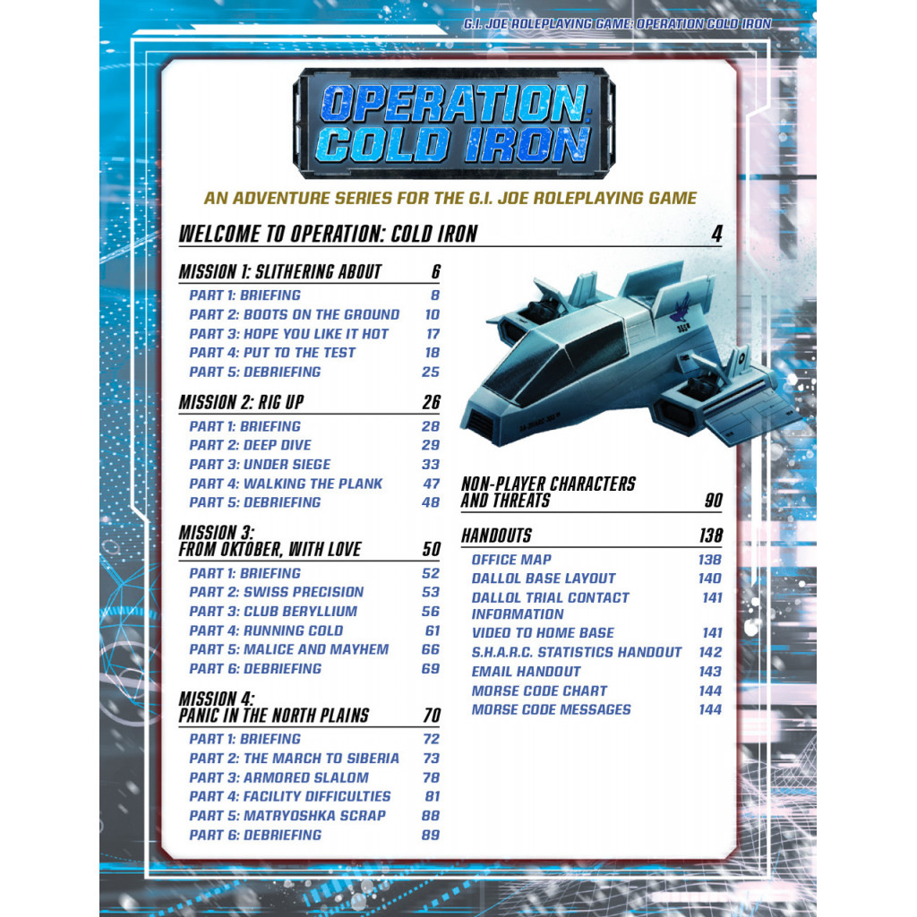GI JOE Roleplaying Game - Operation Cold Iron Adventure Book