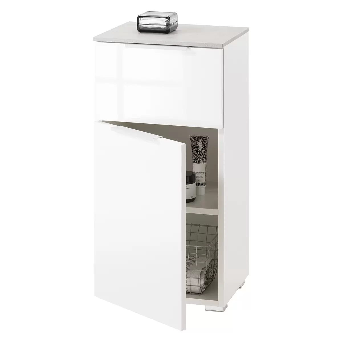 Unterschrank Galaverna Betonoptik,weiss