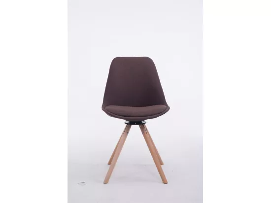 Chaise de conférence - Tissu & Bois - Marron - Troyes