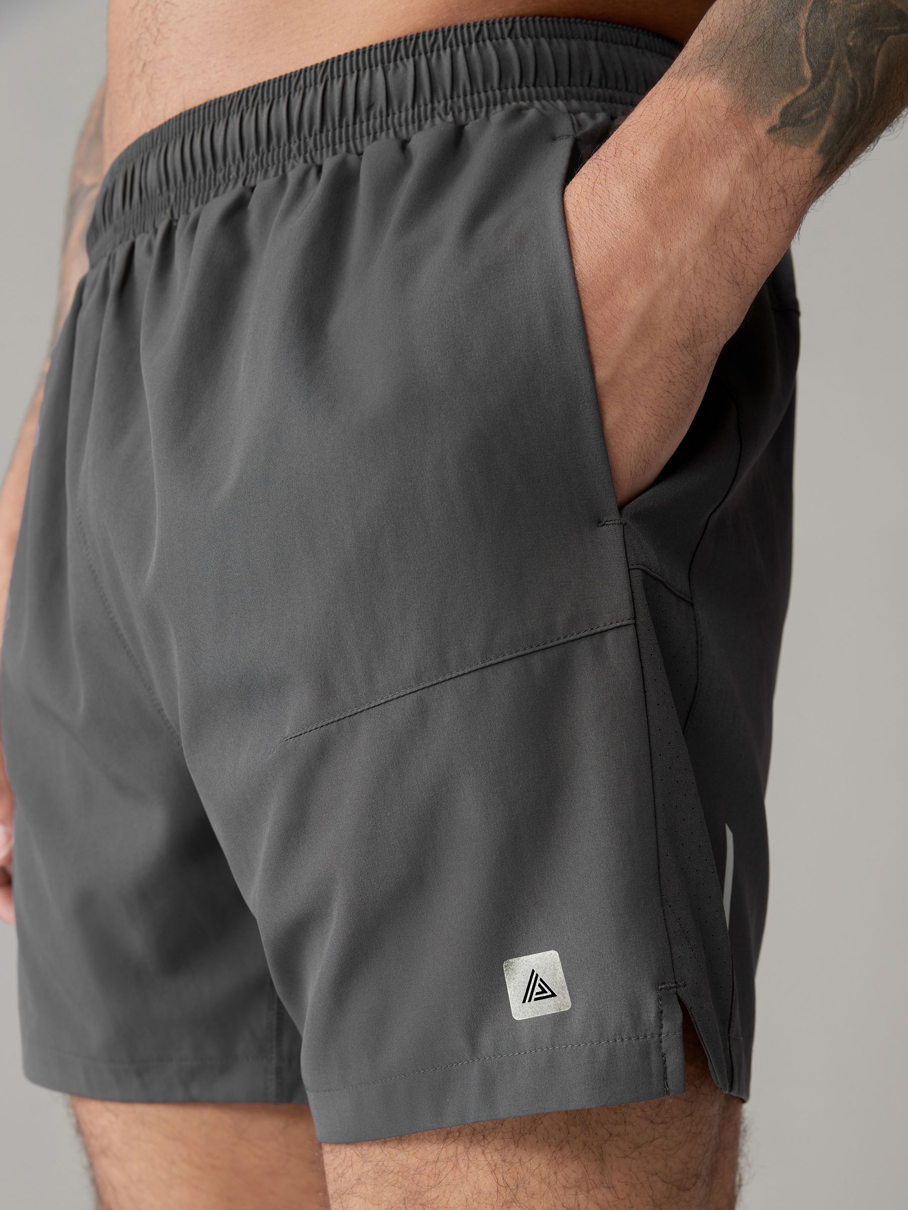 Leisteen grijs - 7 inch - Active sportschoolshort