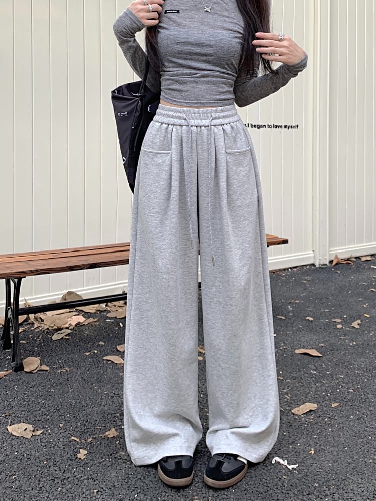 Essere - Wijde joggingbroek met trekkoord in de taille